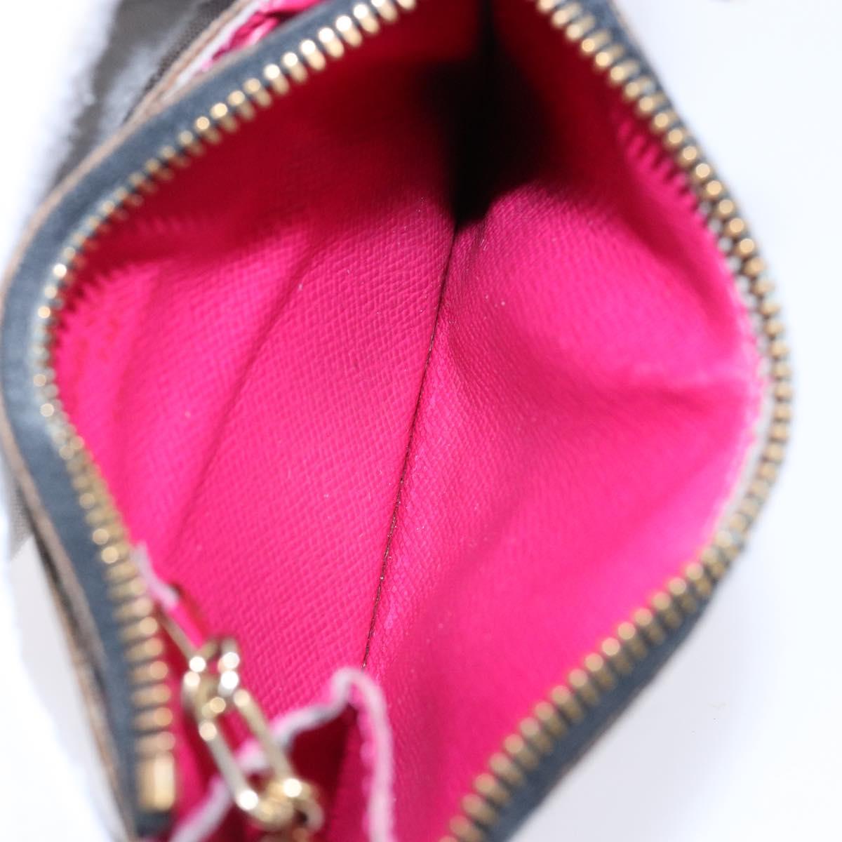 LOUIS VUITTON Multicolor Pochette ClesNM Coin Purse Black M60279 LV Auth hk2897