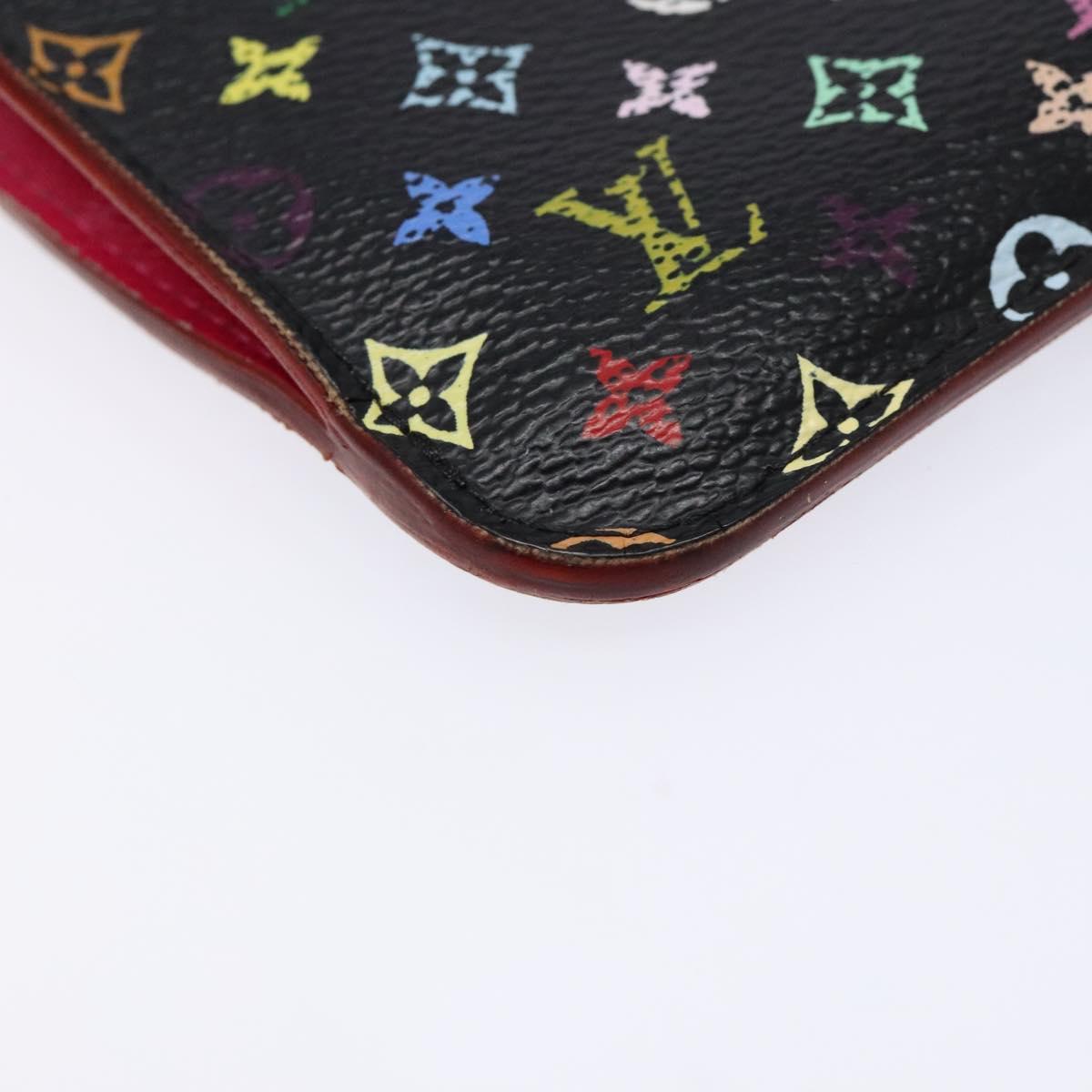 LOUIS VUITTON Multicolor Pochette ClesNM Coin Purse Black M60279 LV Auth hk2897