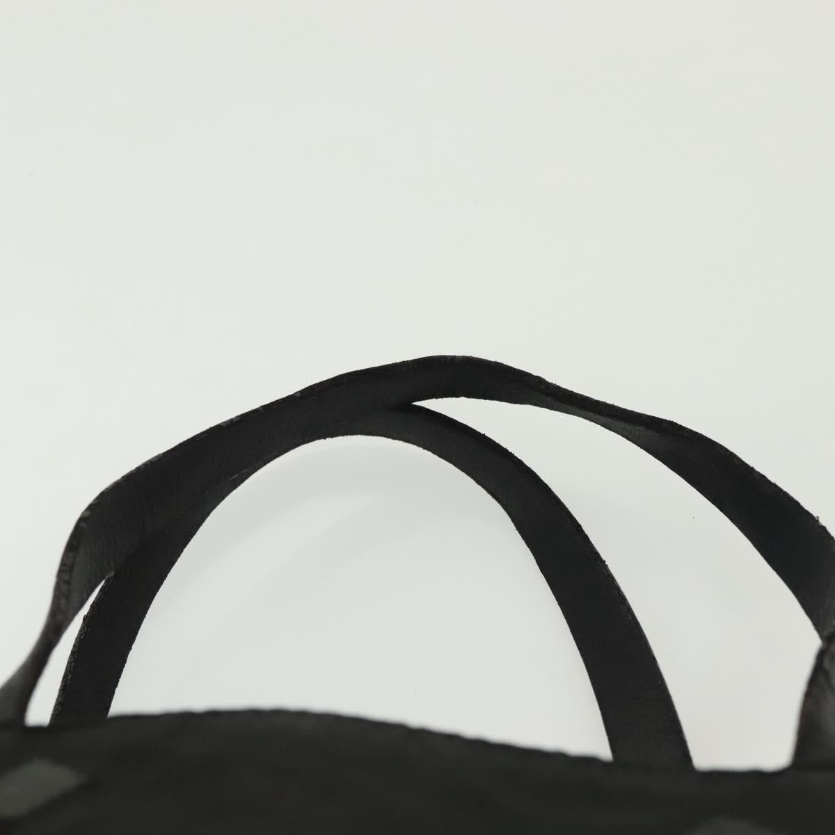 PRADA Hand Bag Nylon Black Silver Auth hk2902