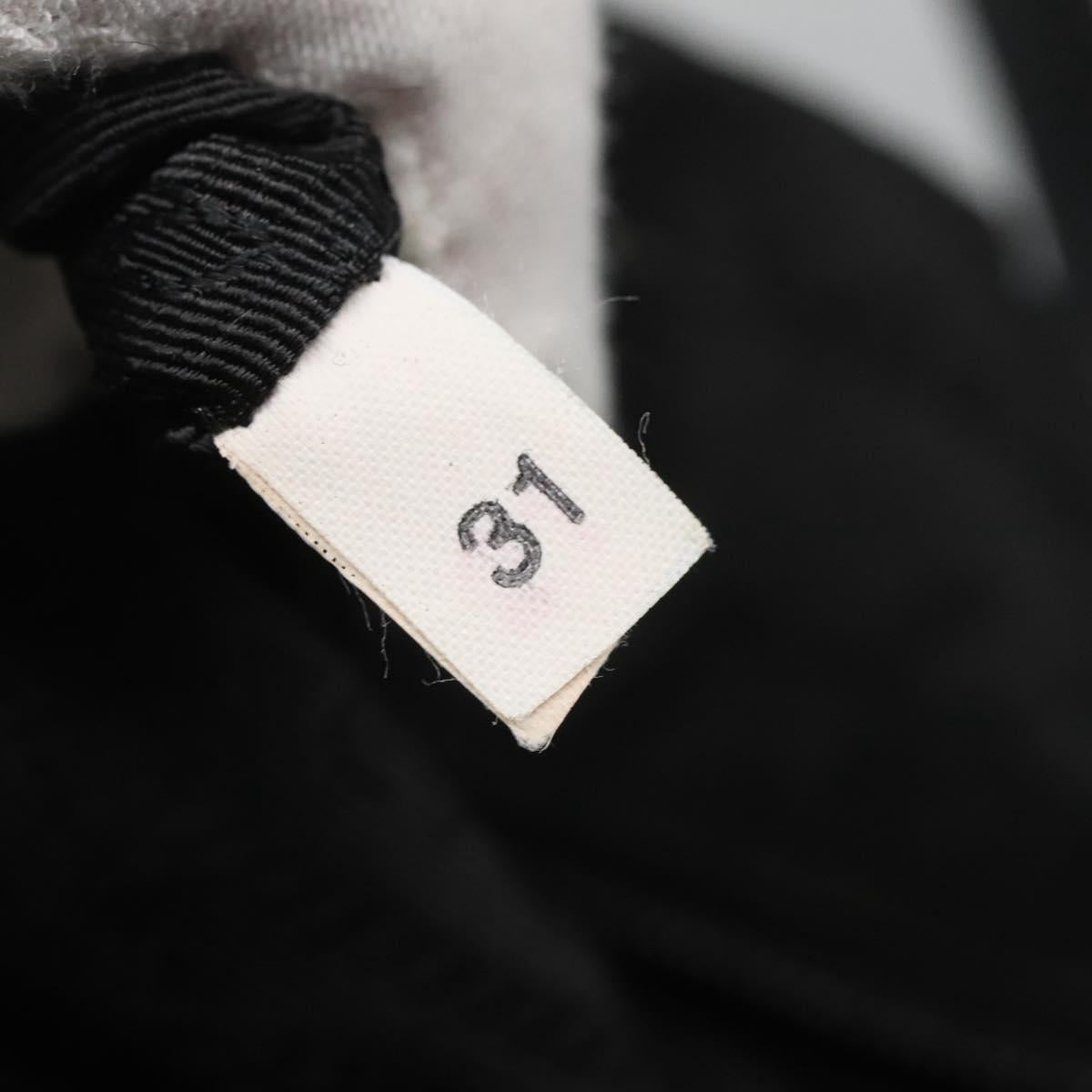 PRADA Tote Bag Nylon Black Silver Auth hk2905