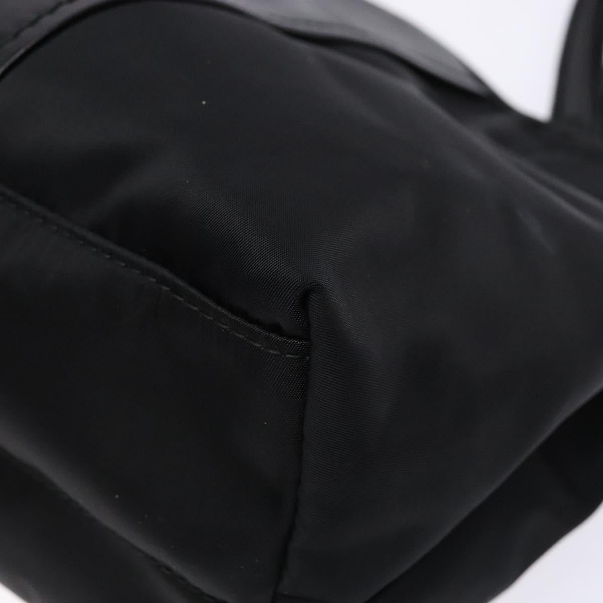 Salvatore Ferragamo Vala Tote Bag Nylon Black Gold Auth hk2909
