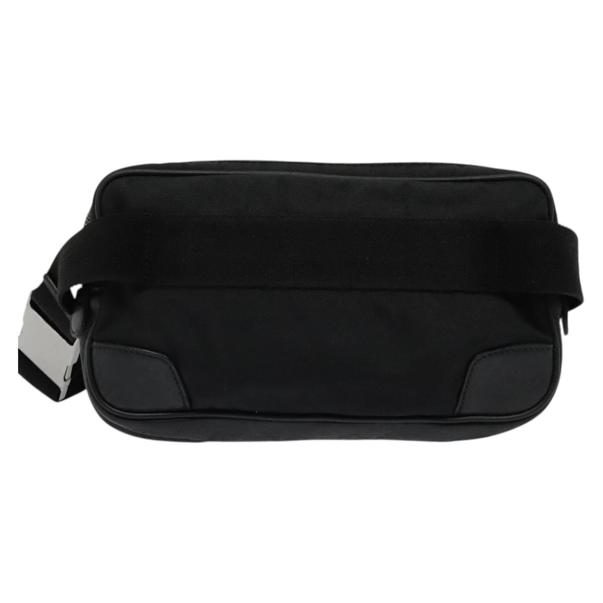 GUCCI GG Canvas Guccissima Waist Bag Leather Nylon Black 162417 Auth hk2912