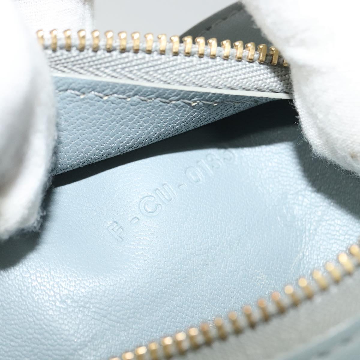 CELINE Horizontal Cabas Tote Bag Leather Gray Gold Auth hk2922