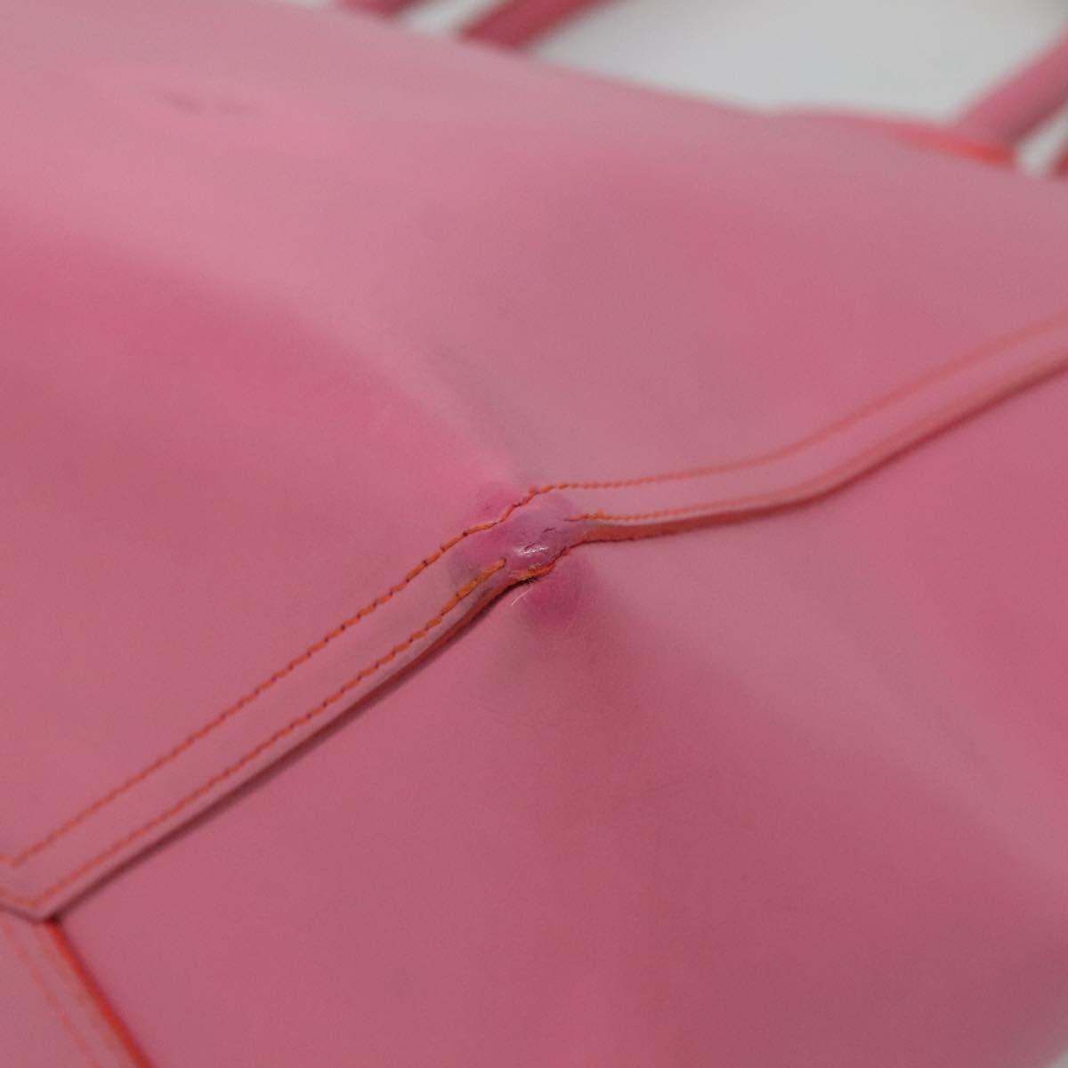 LOEWE Anagram Tote Bag Leather Pink Silver Auth hk2947