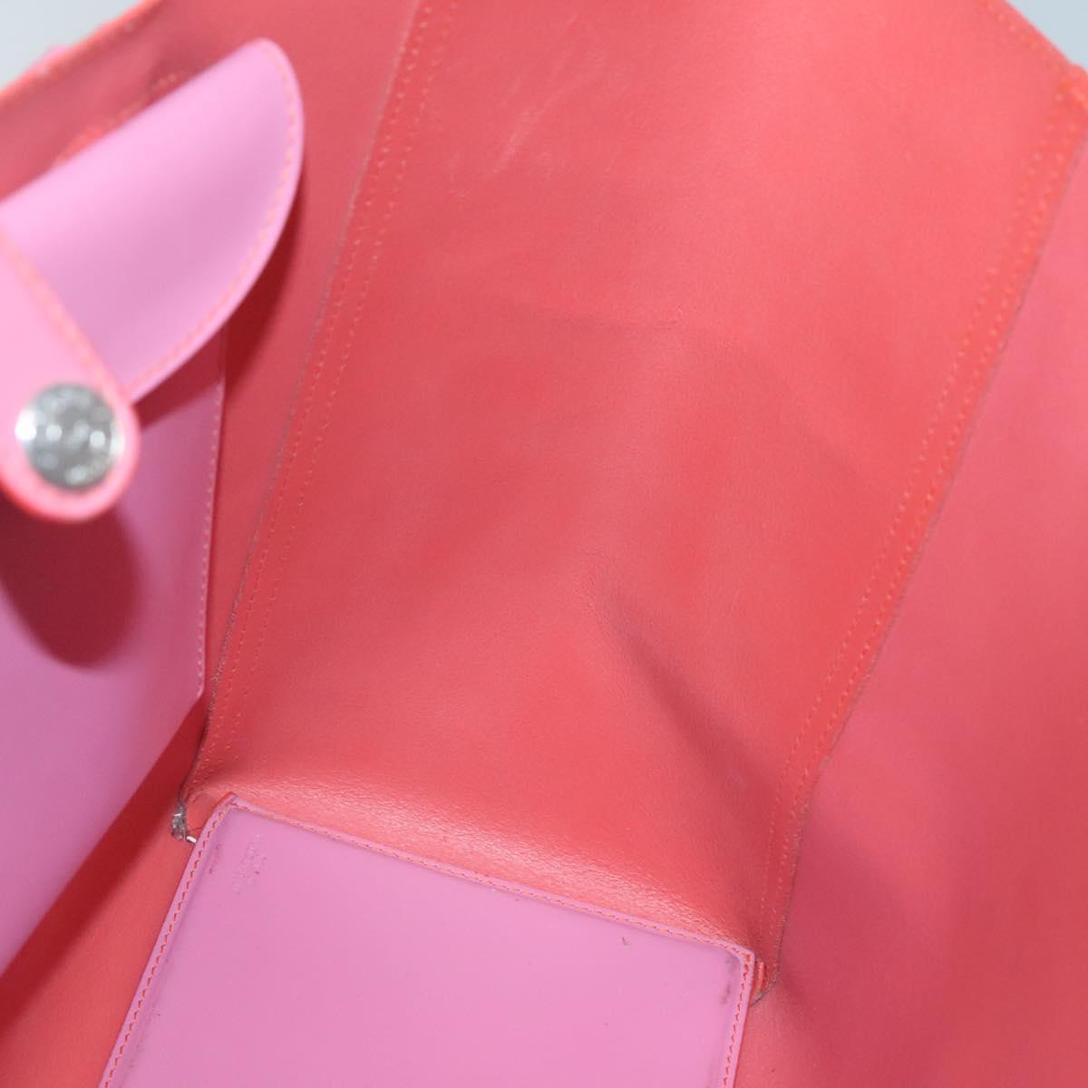 LOEWE Anagram Tote Bag Leather Pink Silver Auth hk2947