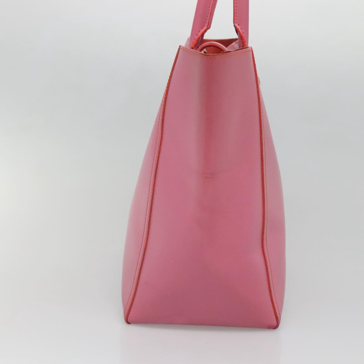 LOEWE Anagram Tote Bag Leather Pink Silver Auth hk2947