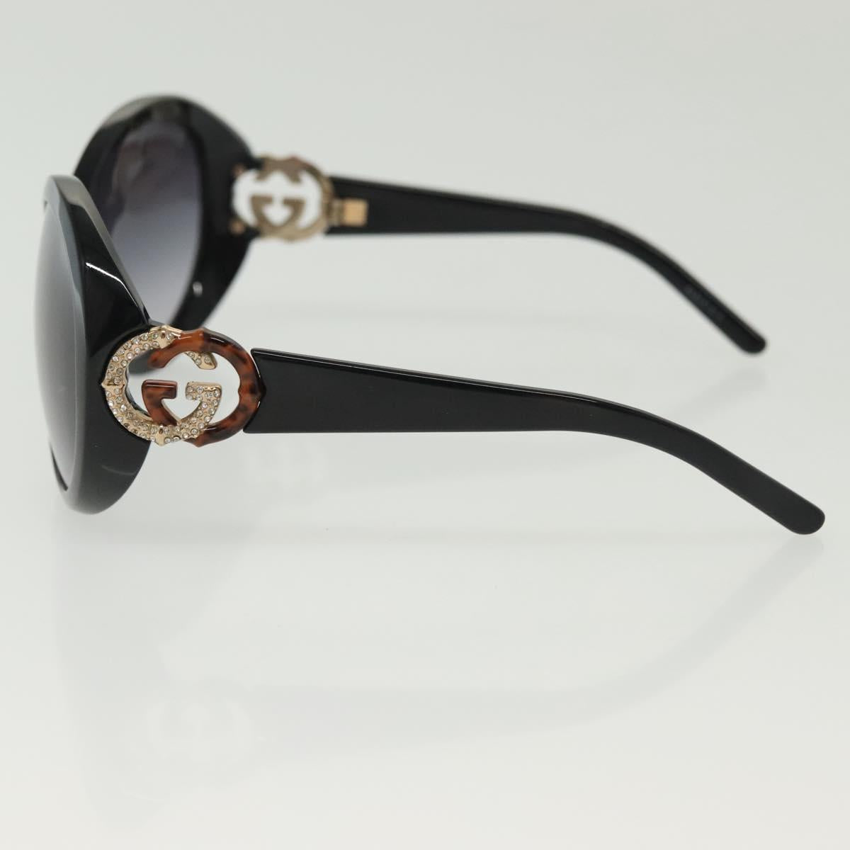 GUCCI Sunglasses Plastic Black Auth hk2964