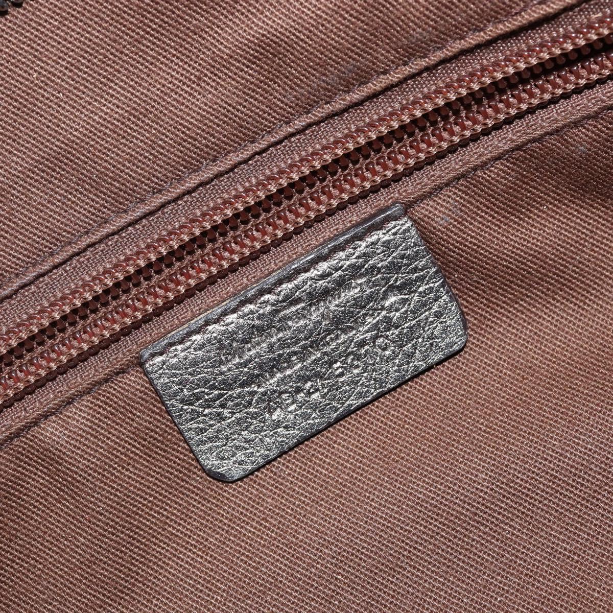 Salvatore Ferragamo Gancini Tote Bag Leather Champagne Gold Auth hk2984