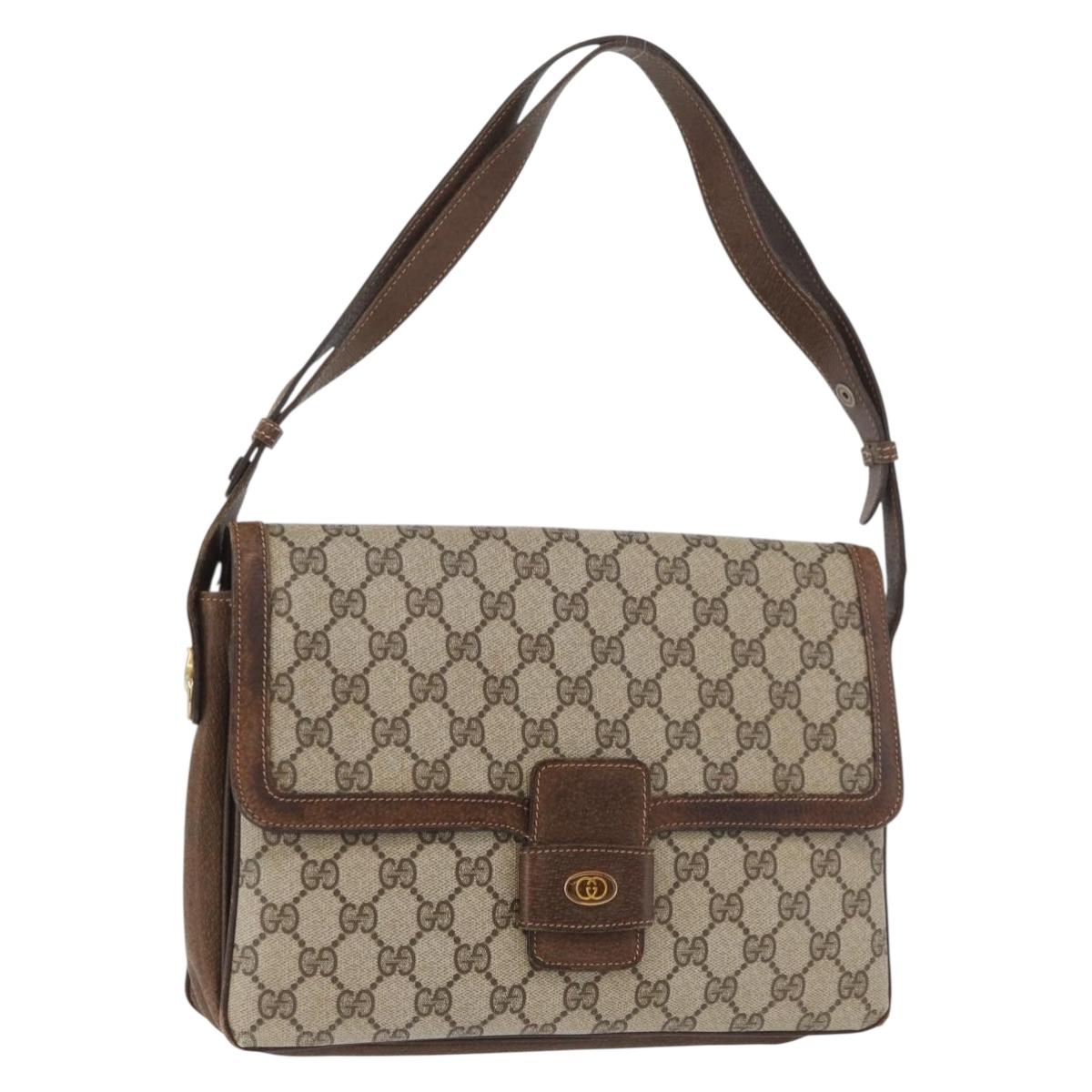 GUCCI GG Supreme Shoulder Bag PVC Beige Gold 001 16 4084 Auth hk2993