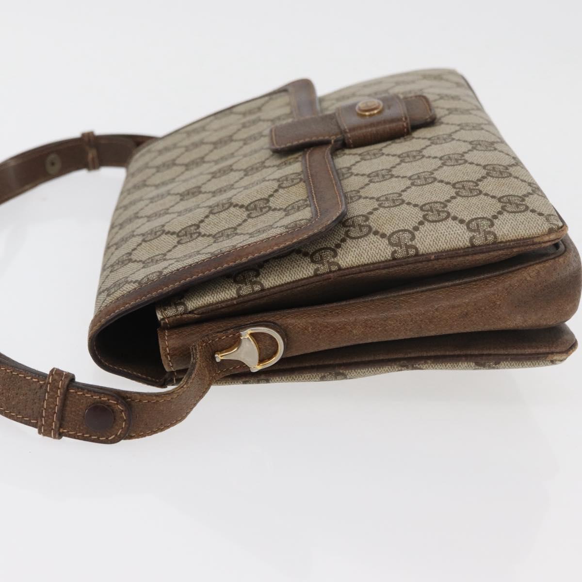 GUCCI GG Supreme Shoulder Bag PVC Beige Gold 001 16 4084 Auth hk2993