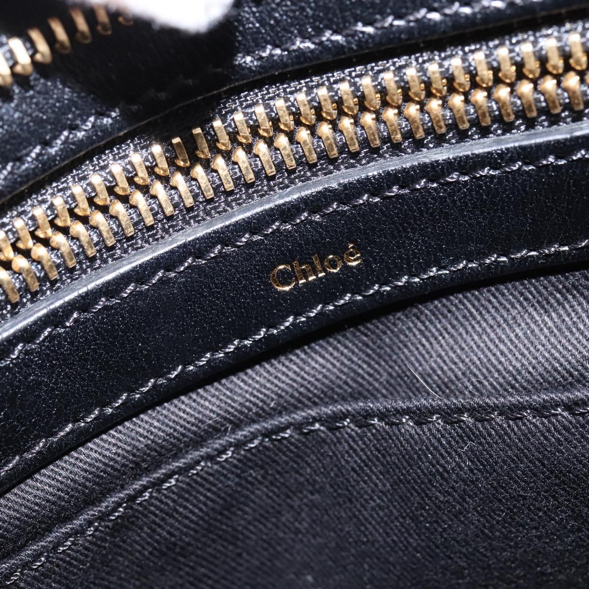 Chloe Alice Hand Bag Leather Purple Gold Auth hk3001