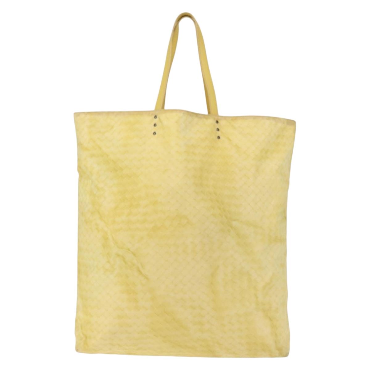 BOTTEGA VENETA Tote Bag Nylon Silver Auth hk3004