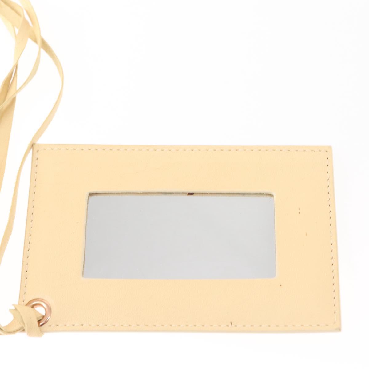 BALENCIAGA Hand Bag Leather Beige Gold Auth hk3005