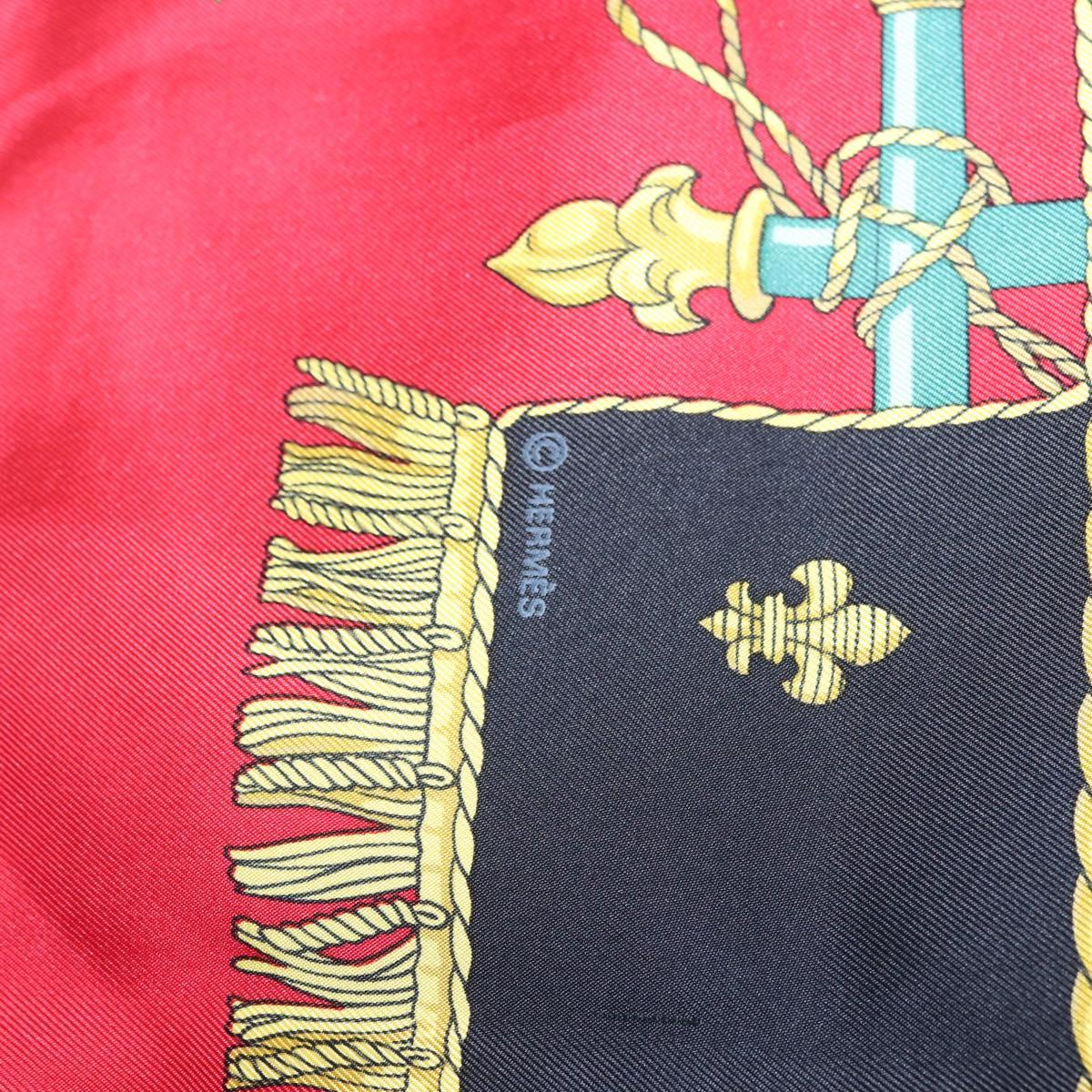 HERMES Carre 90 Scarf ""VUE DU CAROSSE DE LA GALERE LA REALE "" Silk Auth hk3012