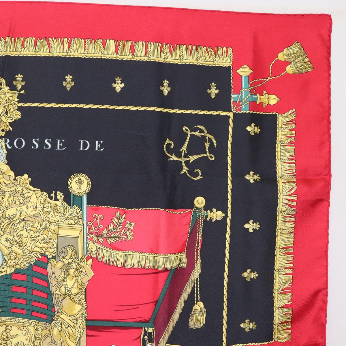 HERMES Carre 90 Scarf ""VUE DU CAROSSE DE LA GALERE LA REALE "" Silk Auth hk3012