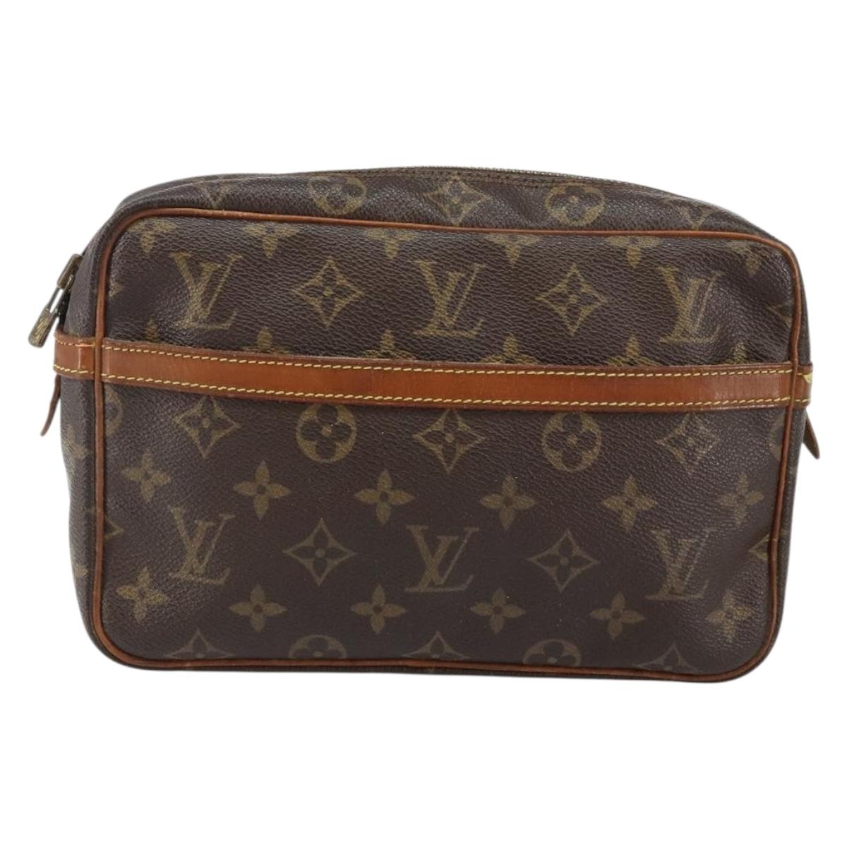 LOUIS VUITTON Monogram Compiegne 23 Clutch Bag M51847 LV Auth hk3029