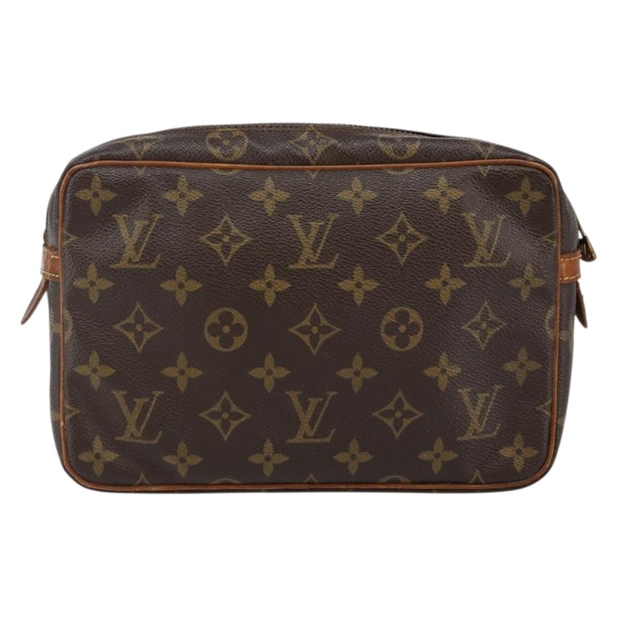 LOUIS VUITTON Monogram Compiegne 23 Clutch Bag M51847 LV Auth hk3029