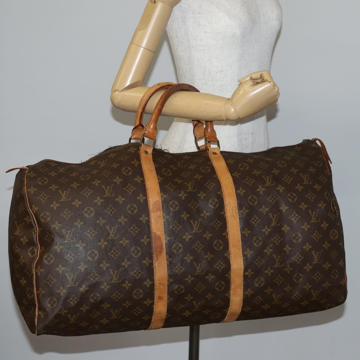 LOUIS VUITTON Monogram Keepall 60 Boston Bag Vintage M41422 LV Auth hk3034