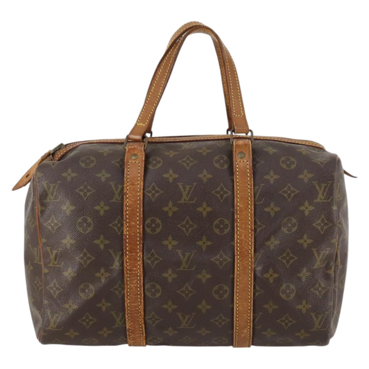 LOUIS VUITTON Monogram Sac Souple 35 Boston Bag M41626 LV Auth hk3035