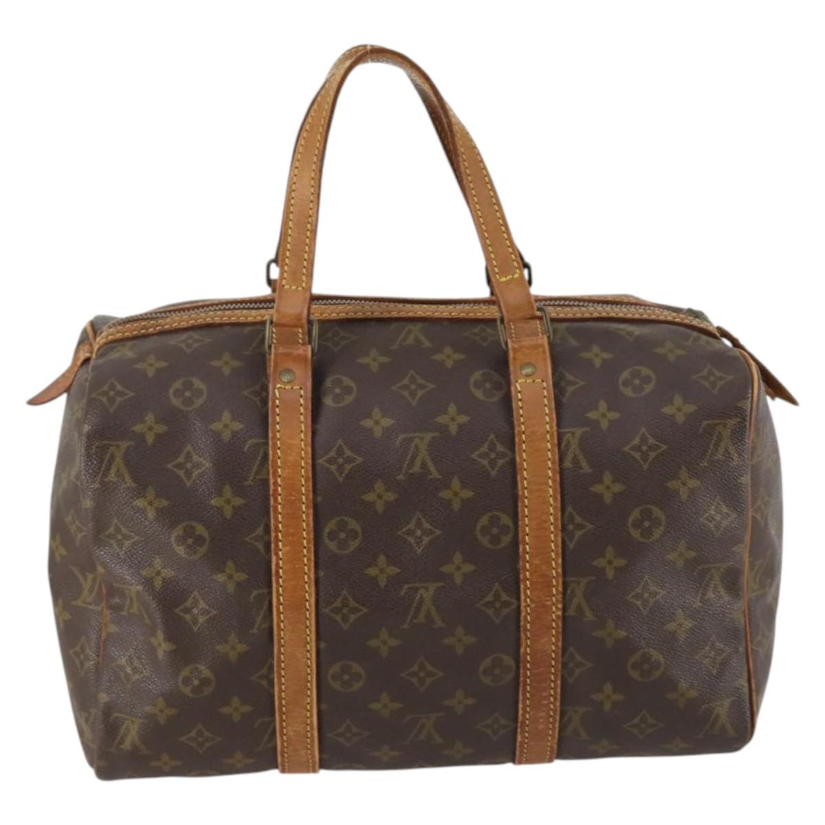LOUIS VUITTON Monogram Sac Souple 35 Boston Bag M41626 LV Auth hk3035