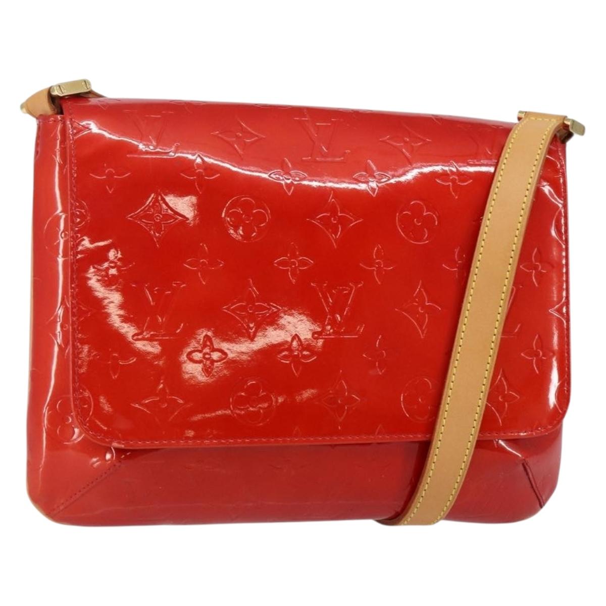 LOUIS VUITTON Monogram Vernis Thompson Street Bag Red M91094 LV Auth hk3043