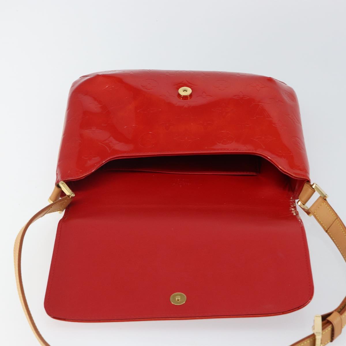 LOUIS VUITTON Monogram Vernis Thompson Street Bag Red M91094 LV Auth hk3043