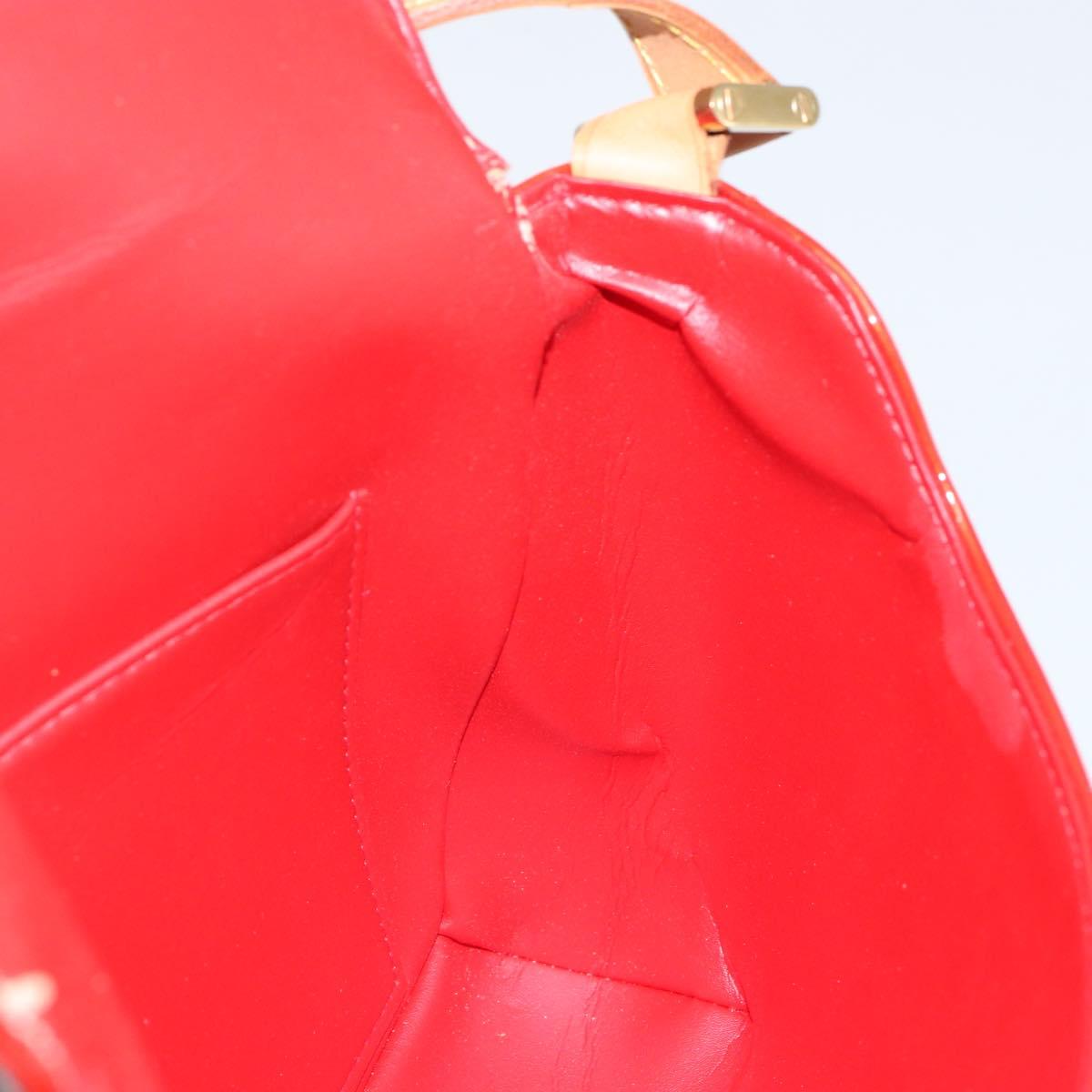 LOUIS VUITTON Monogram Vernis Thompson Street Bag Red M91094 LV Auth hk3043