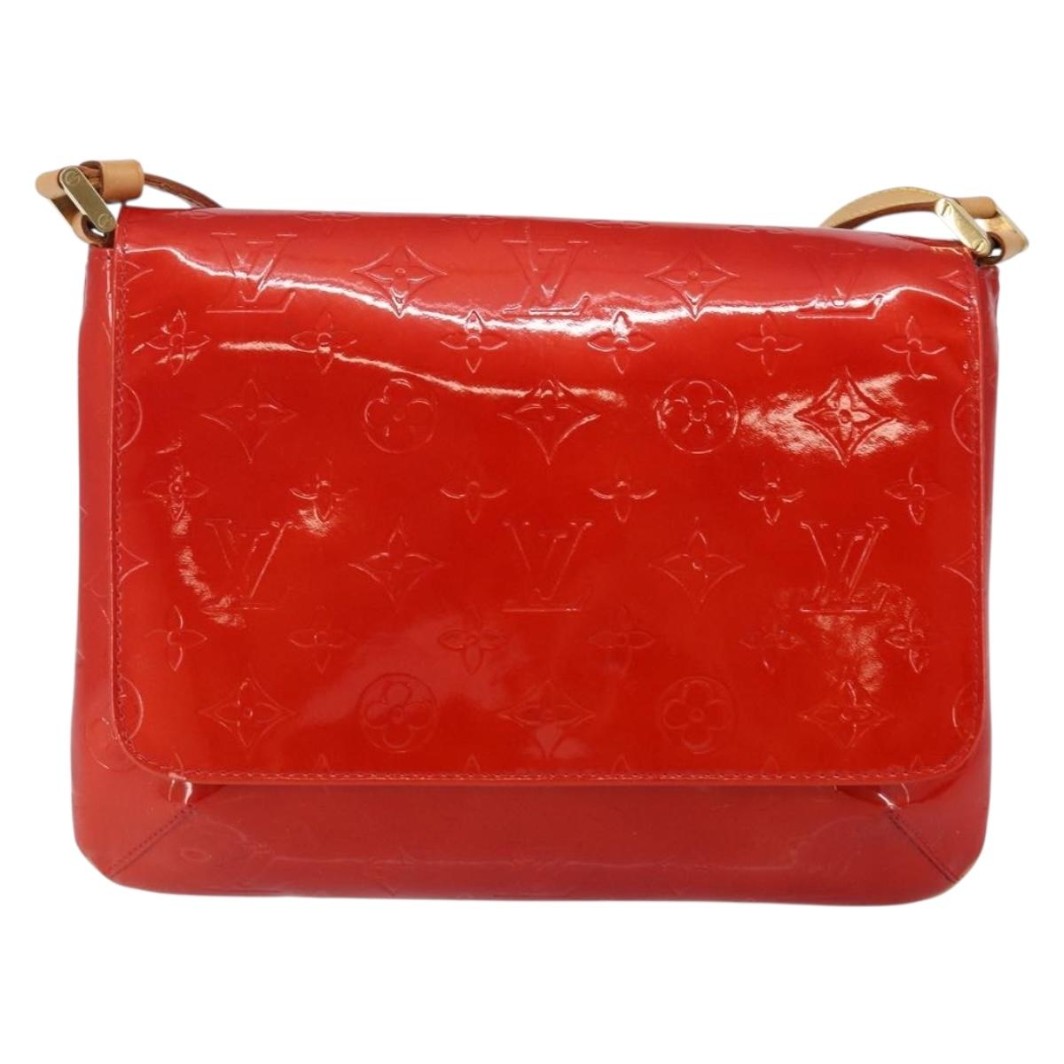 LOUIS VUITTON Monogram Vernis Thompson Street Bag Red M91094 LV Auth hk3043