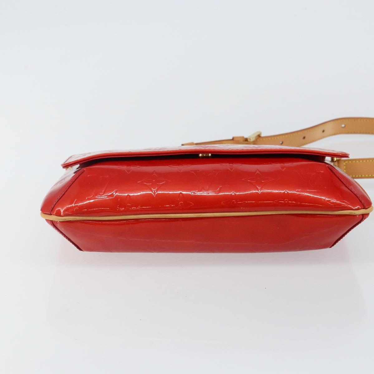 LOUIS VUITTON Monogram Vernis Thompson Street Bag Red M91094 LV Auth hk3043