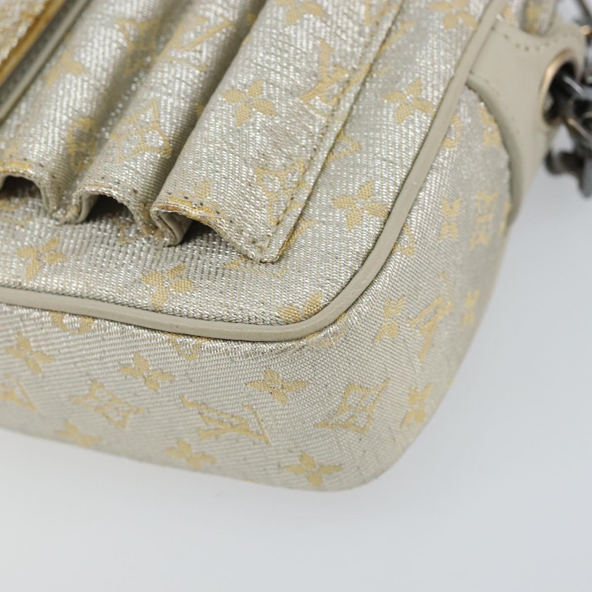 LOUIS VUITTON Monogram Shine McKenna Shoulder Bag Gold M92363 LV Auth hk3048