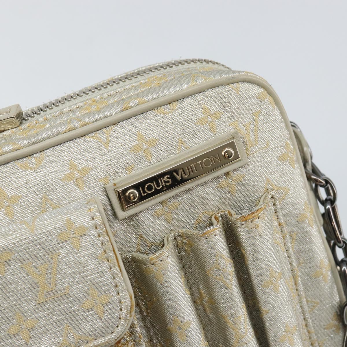 LOUIS VUITTON Monogram Shine McKenna Shoulder Bag Gold M92363 LV Auth hk3048