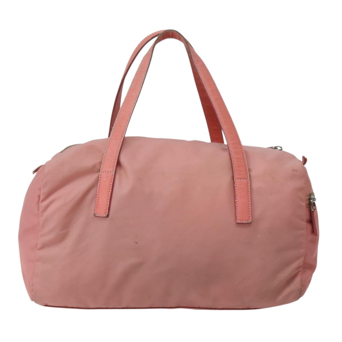 PRADA Hand Bag Nylon Pink Silver Auth hk3055