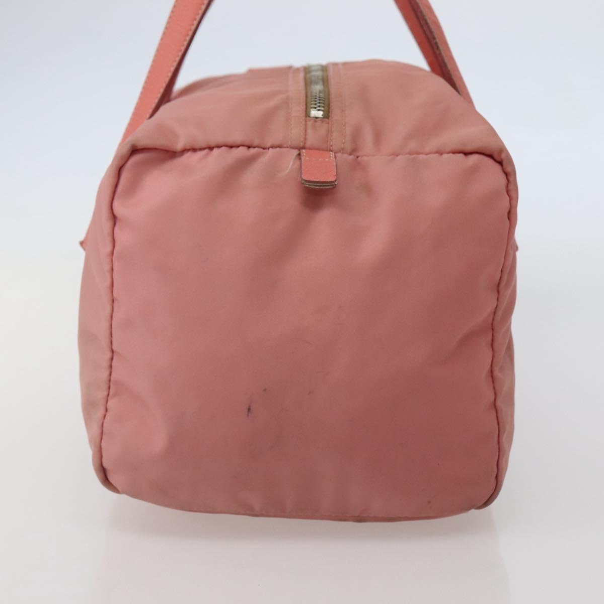 PRADA Hand Bag Nylon Pink Silver Auth hk3055