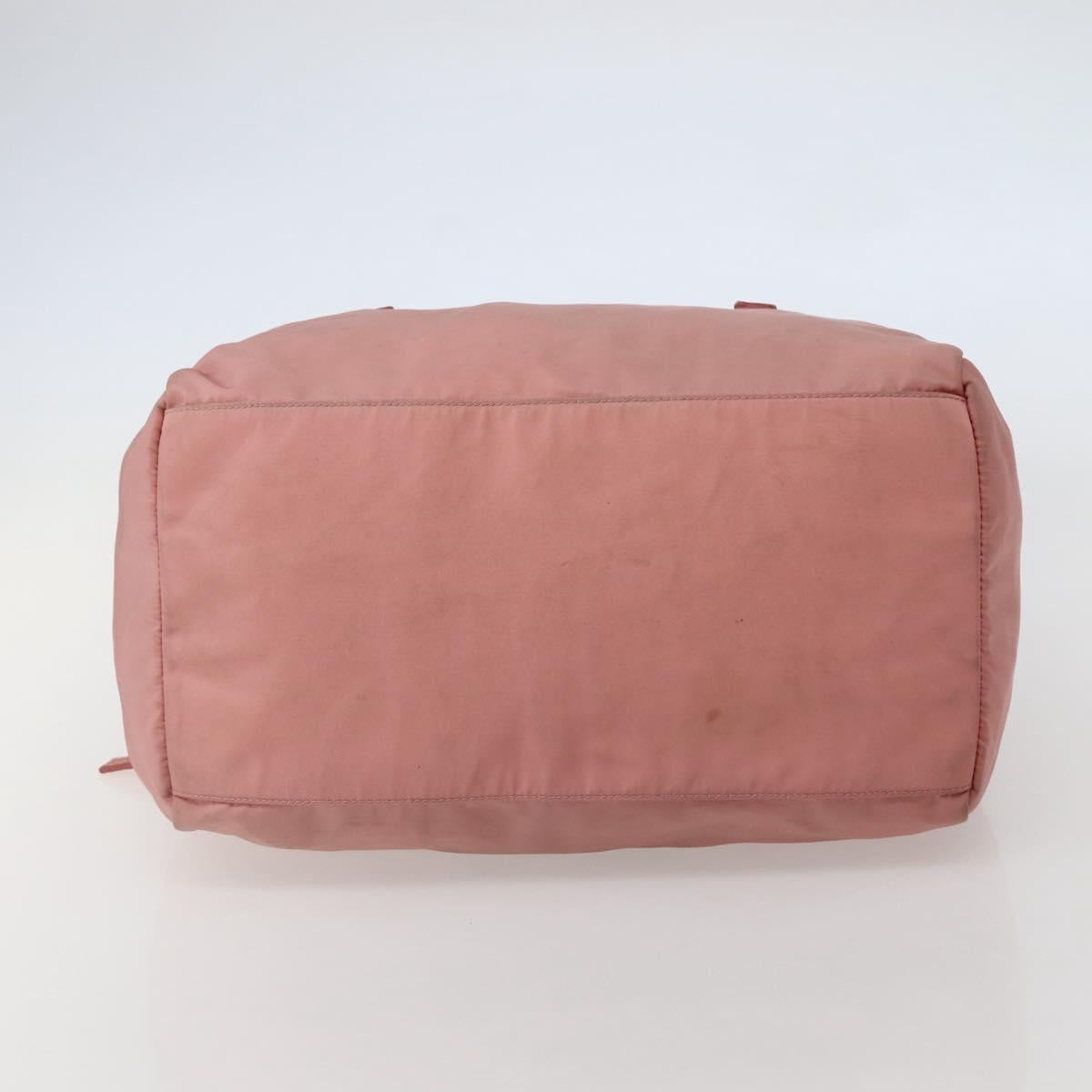 PRADA Hand Bag Nylon Pink Silver Auth hk3055