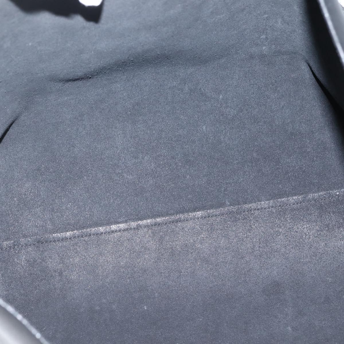 SAINT LAURENT Tote Bag Leather Black Auth hk3059