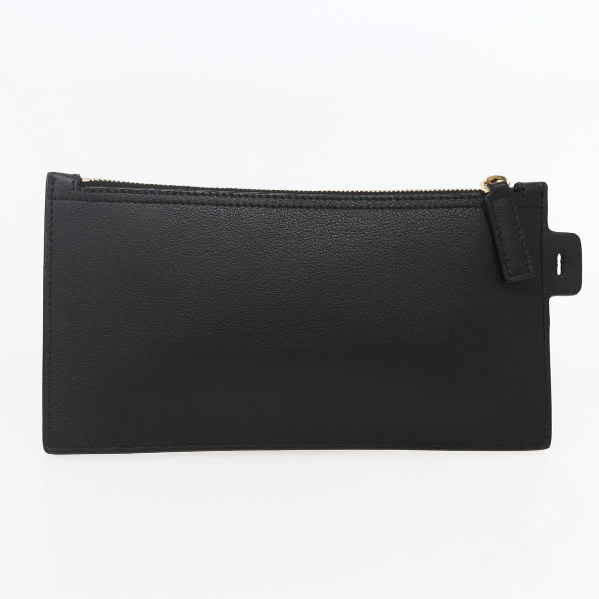 SAINT LAURENT Tote Bag Leather Black Auth hk3059
