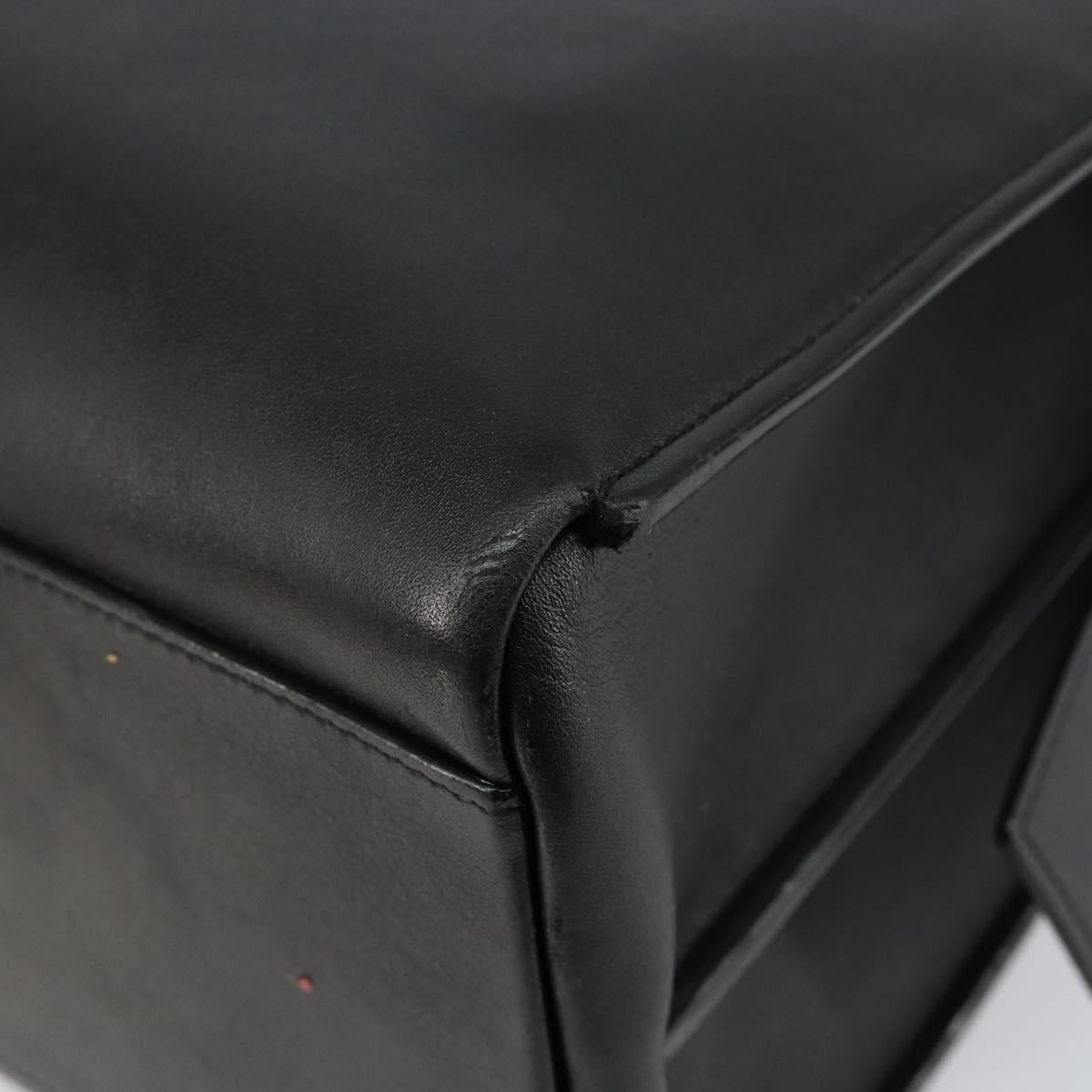 SAINT LAURENT Eastside Hand Bag Leather 2way Black Gold Auth hk3061