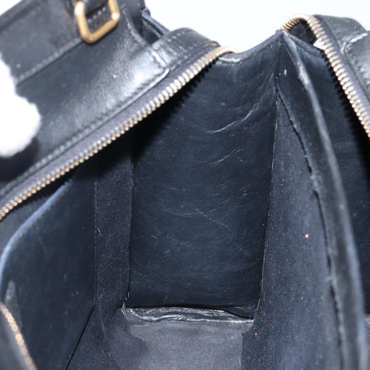 SAINT LAURENT Eastside Hand Bag Leather 2way Black Gold Auth hk3061