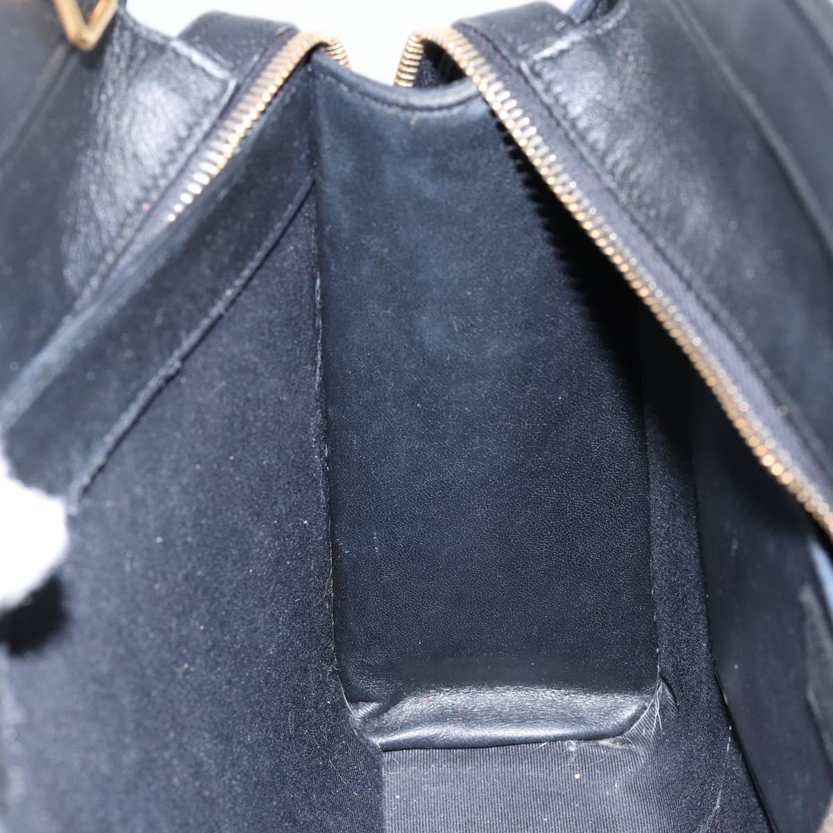 SAINT LAURENT Eastside Hand Bag Leather 2way Black Gold Auth hk3061