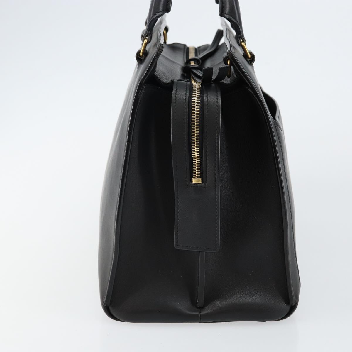 SAINT LAURENT Eastside Hand Bag Leather 2way Black Gold Auth hk3061