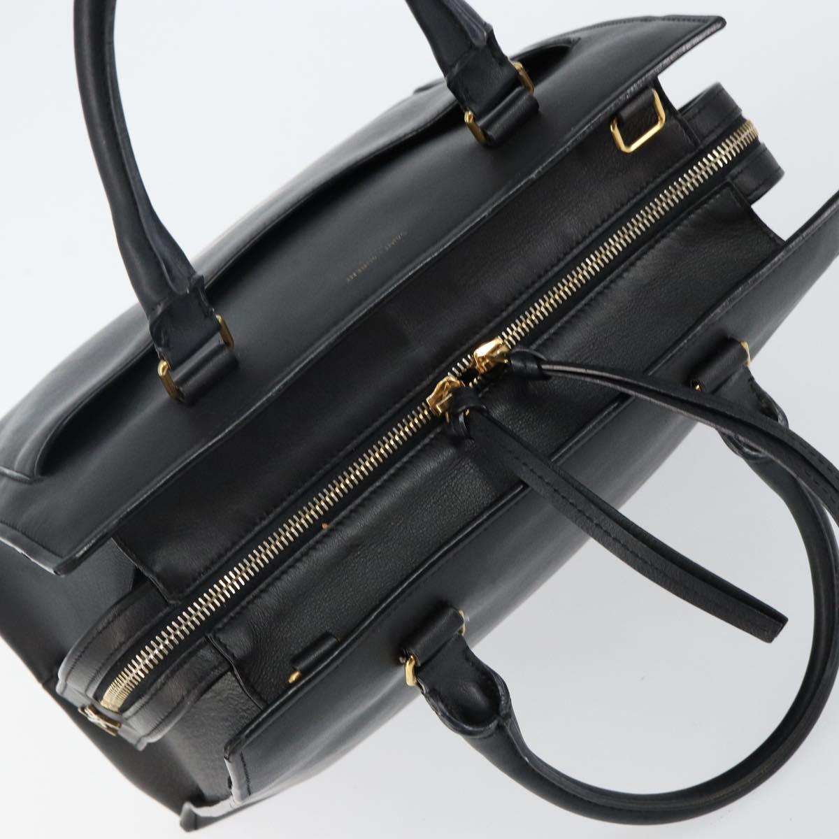 SAINT LAURENT Eastside Hand Bag Leather 2way Black Gold Auth hk3061