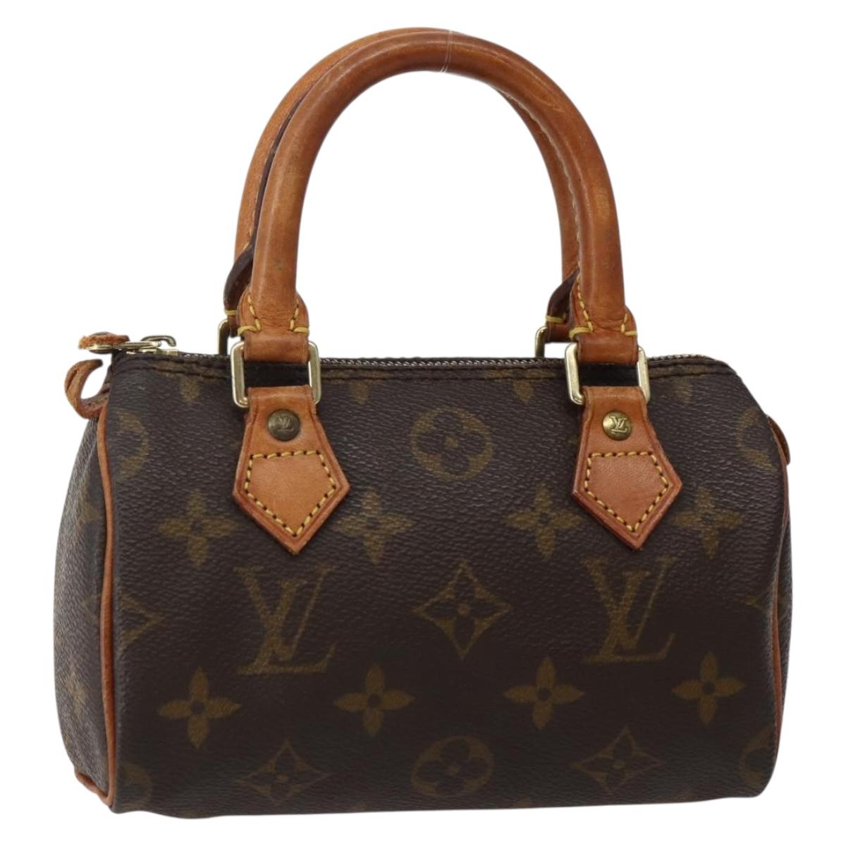 LOUIS VUITTON Monogram Mini Speedy Hand Bag M41534 LV Auth hk3065