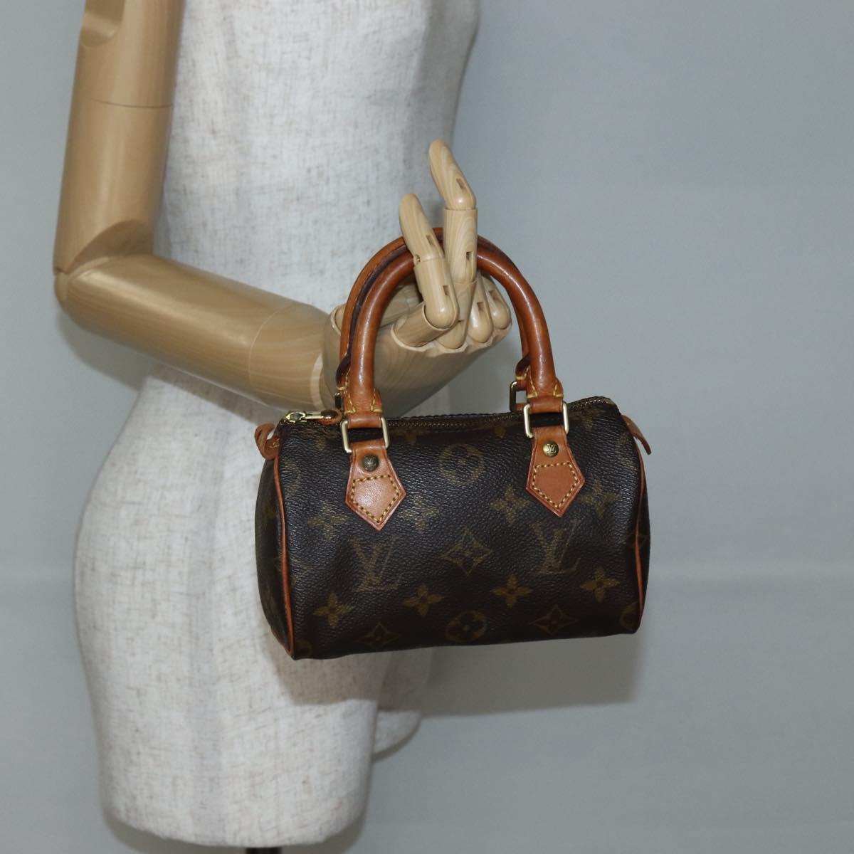 LOUIS VUITTON Monogram Mini Speedy Hand Bag M41534 LV Auth hk3065