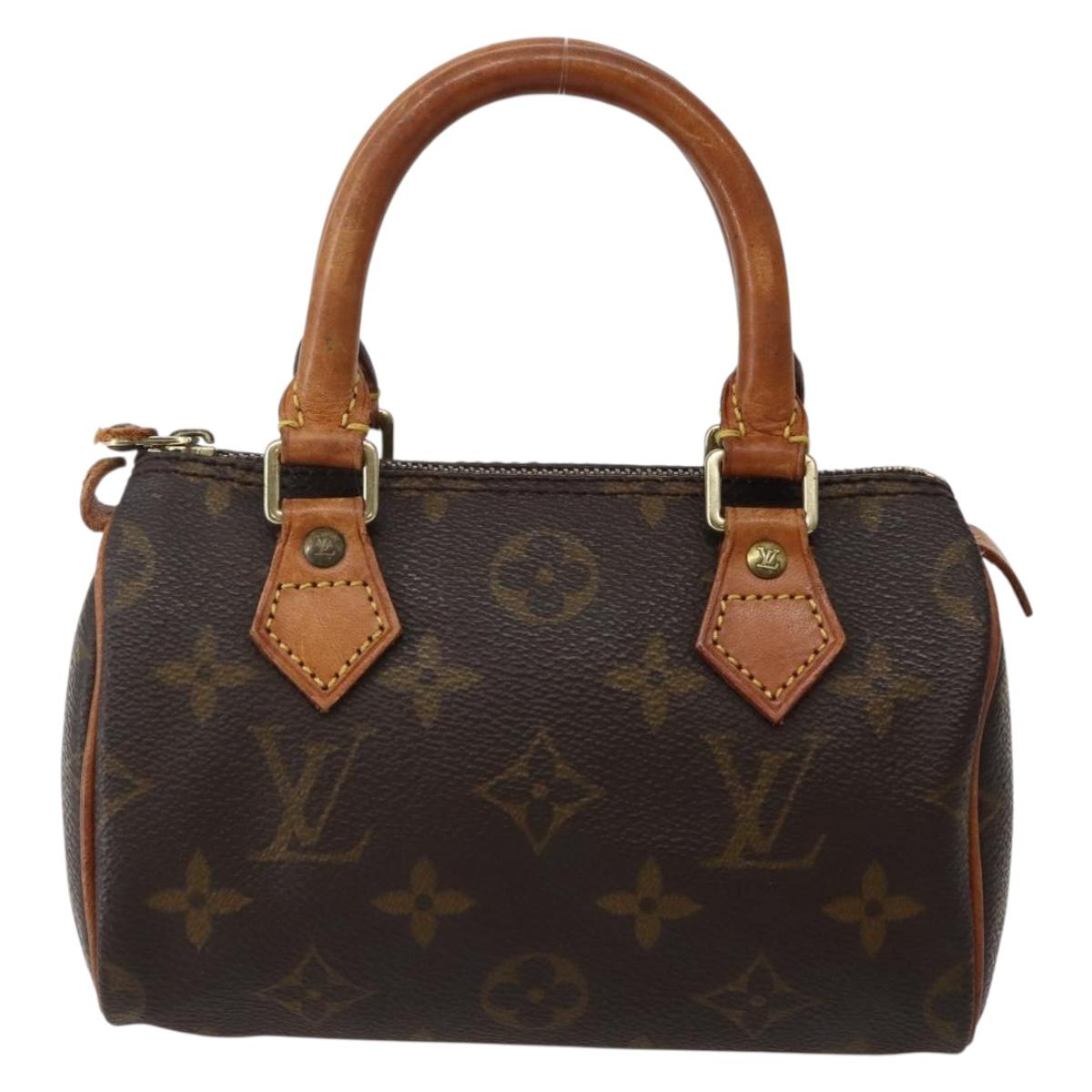 LOUIS VUITTON Monogram Mini Speedy Hand Bag M41534 LV Auth hk3065