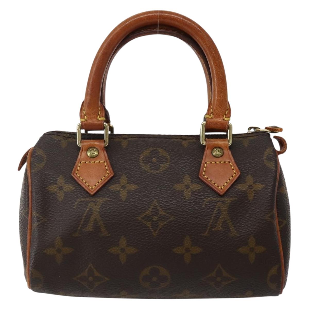 LOUIS VUITTON Monogram Mini Speedy Hand Bag M41534 LV Auth hk3065