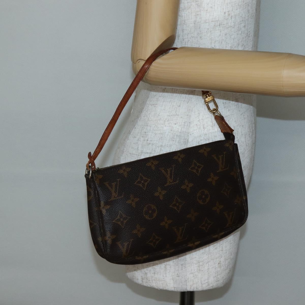 LOUIS VUITTON Monogram Pochette Accessoires Pouch M51980 LV Auth hk3070