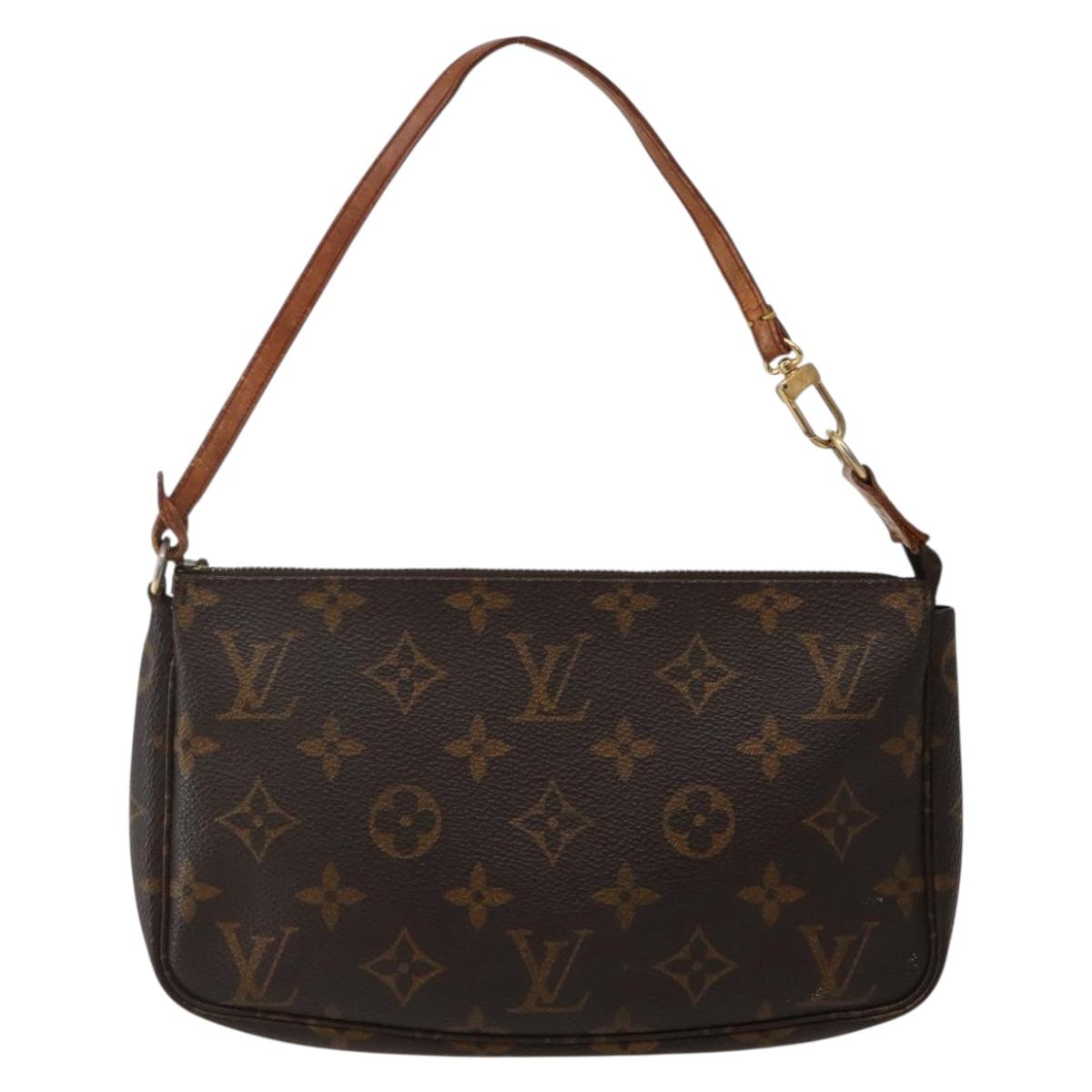 LOUIS VUITTON Monogram Pochette Accessoires Pouch M51980 LV Auth hk3070
