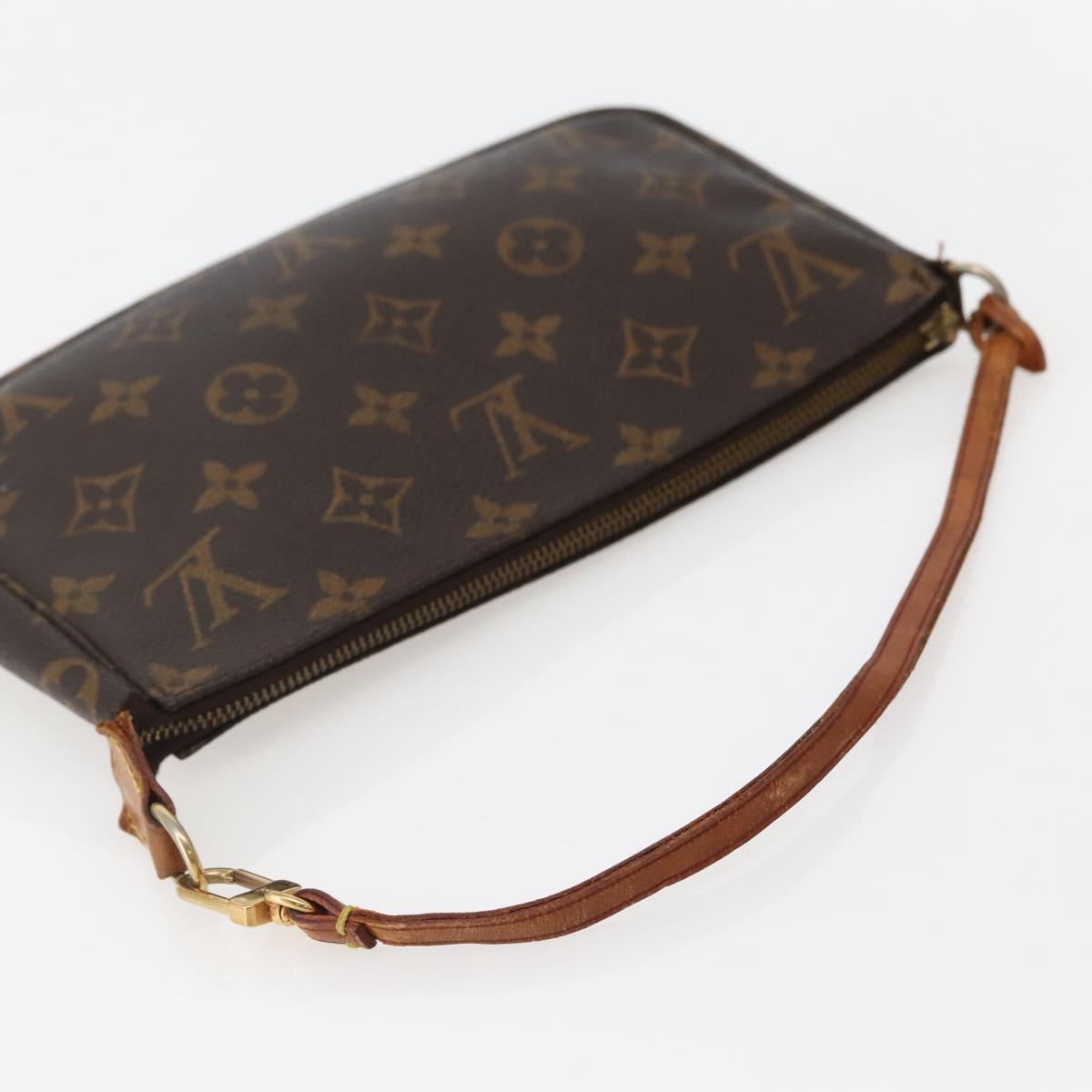 LOUIS VUITTON Monogram Pochette Accessoires Pouch M51980 LV Auth hk3070