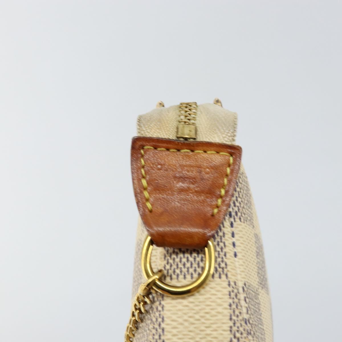 LOUIS VUITTON Damier Azur Mini Pochette Accessoires Pouch N63005 LV Auth hk3071