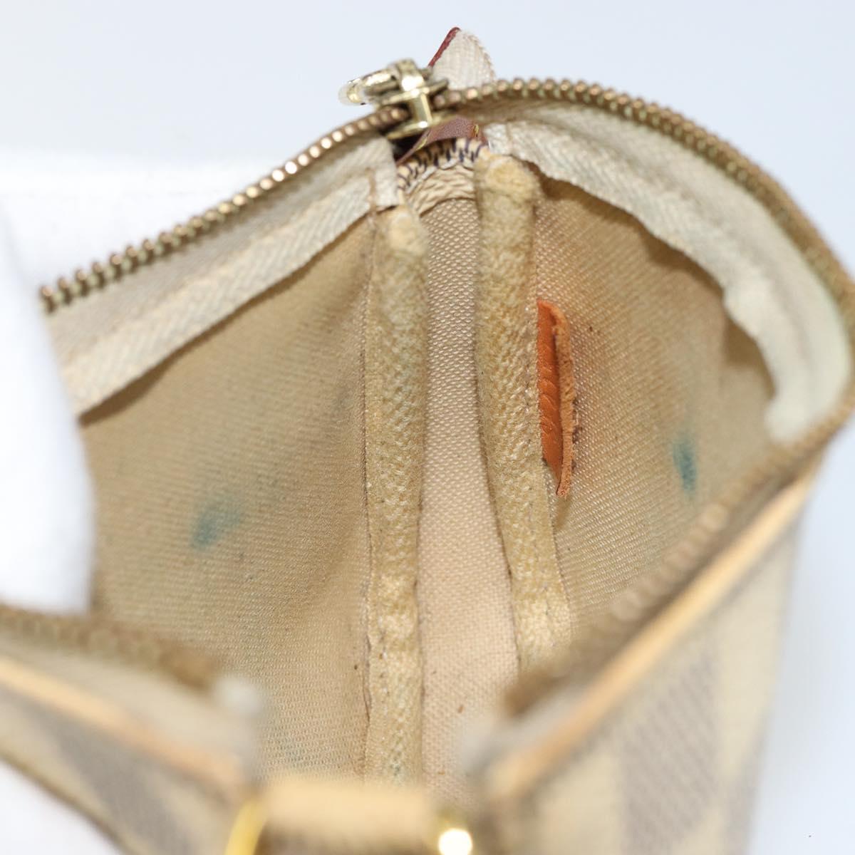 LOUIS VUITTON Damier Azur Mini Pochette Accessoires Pouch N63005 LV Auth hk3071